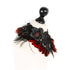 SiaLinda: Brustschmuck Halsschmuck Antoinette, mit schwarzen Rosen und roten Federn - SiaLinda.com